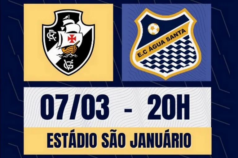 Vasco x Água Santa: onde assistir AO VIVO ao jogo da Copa do Brasil