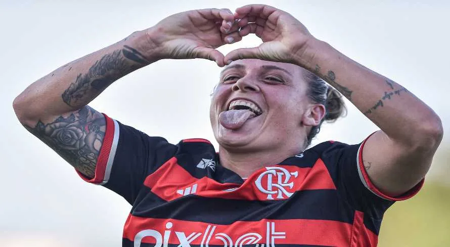 Flamengo goleia o Santos e deixa a zona do rebaixamento do Brasileirão Feminino