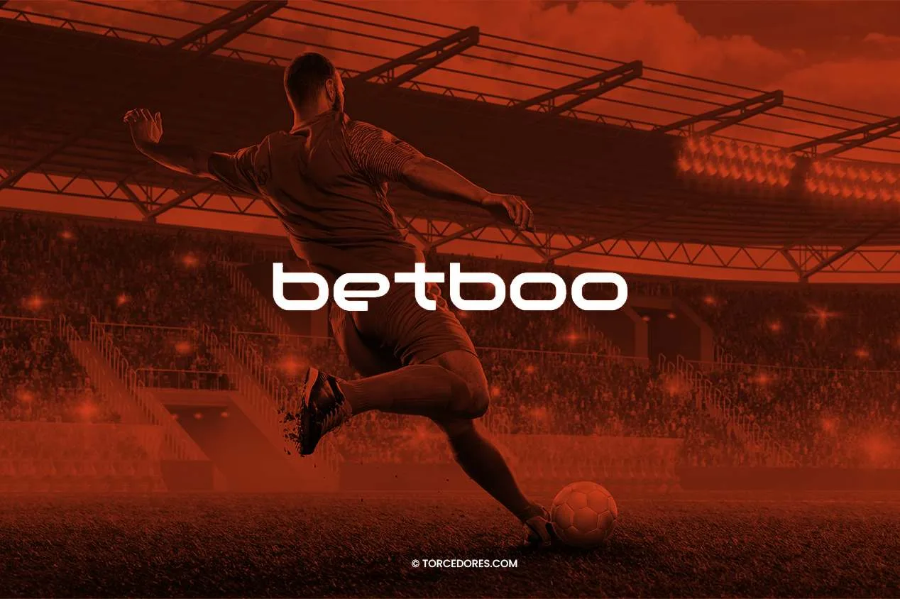 imagem ilustrativa com logotipo da Betboo sobre fundo de cor laranja