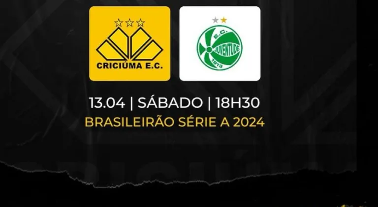 Criciúma x Juventude: onde assistir ao jogo do Brasileirão Série A