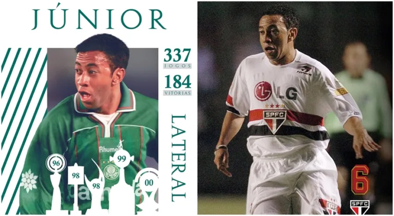 Campeão pelo Palmeiras e SPFC, Júnior revela em qual clube é mais ídolo