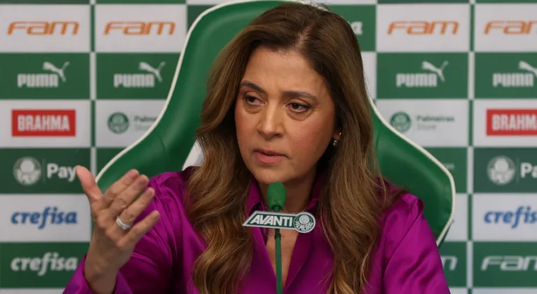 Leila Pereira critica Textor e diz que ele ‘ficou louco’ após virada do Palmeiras