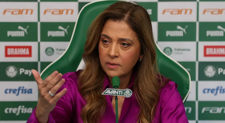 Leila Pereira critica Textor e diz que ele ‘ficou louco’ após virada do Palmeiras
