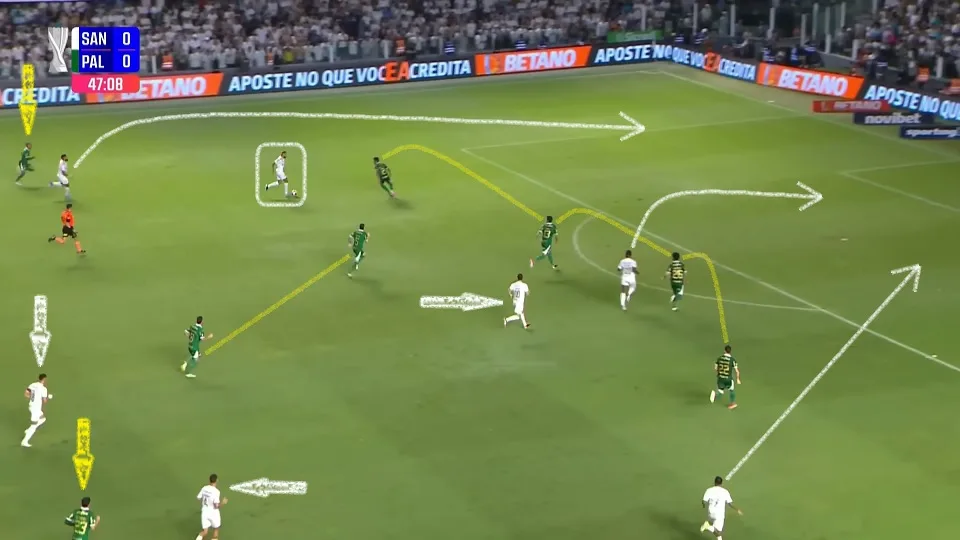 Lance do gol do Santos