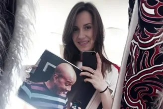 Anna Sidorova homenageou Anderson Leonardo, do Molejo