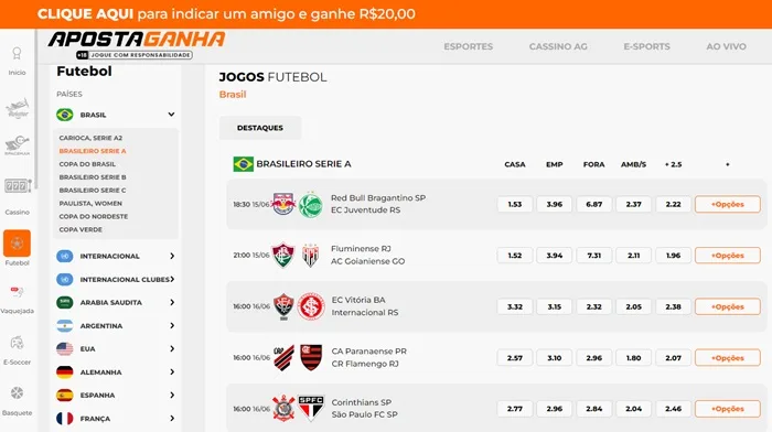 reprodução de tela do site Aposta Ganha