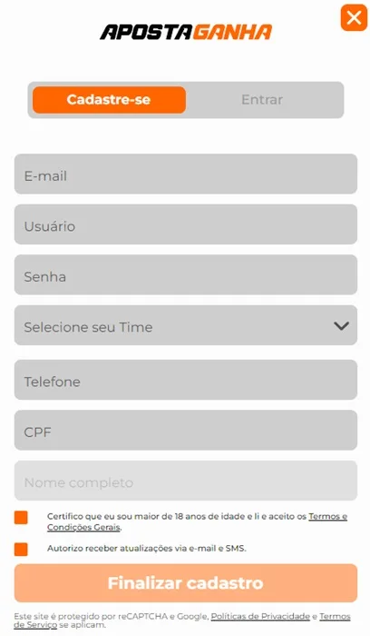 reprodução de tela do site Aposta Ganha Brasil