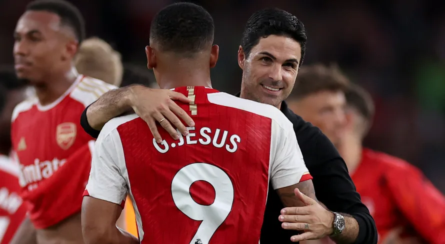 Arteta descarta liberação de Gabriel Jesus do Arsenal: “Não temos intenção”