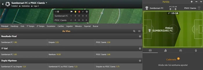 Betnacional Live Stream reprodução de tela do site de apostas ao vivo da Betnacional