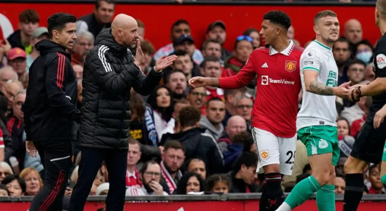 Técnico do Manchester United explica motivo de Sancho não se desculpar com Erik ten Hag