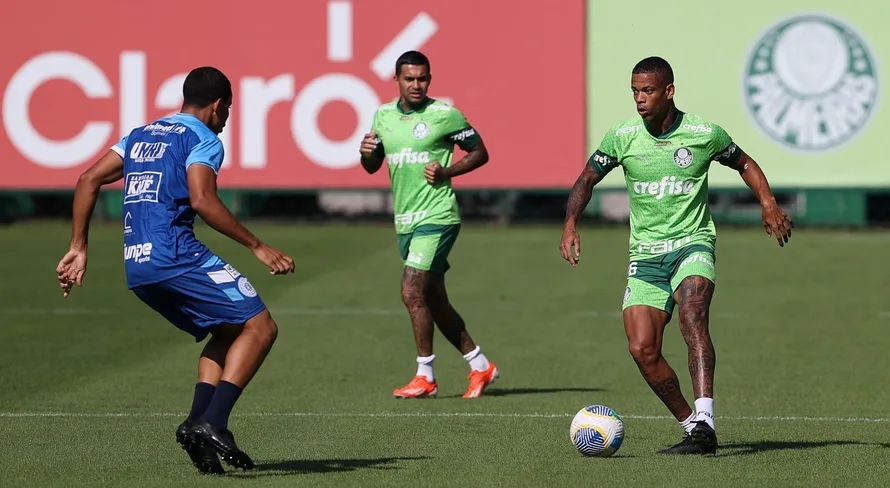 Palmeiras goleia em jogo-treino com Dudu e Bruno Rodrigues; dupla está prestes a retornar aos gramados
