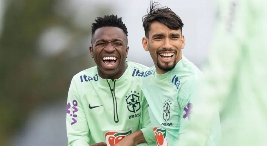 Lucas Paquetá manda recado para Vinícius Júnior antes de Real x Borussia