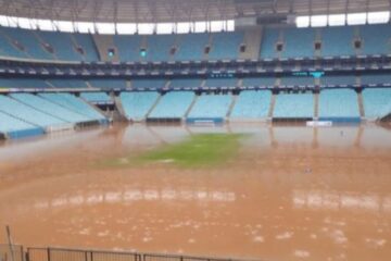 Arena do Grêmio, chuvas