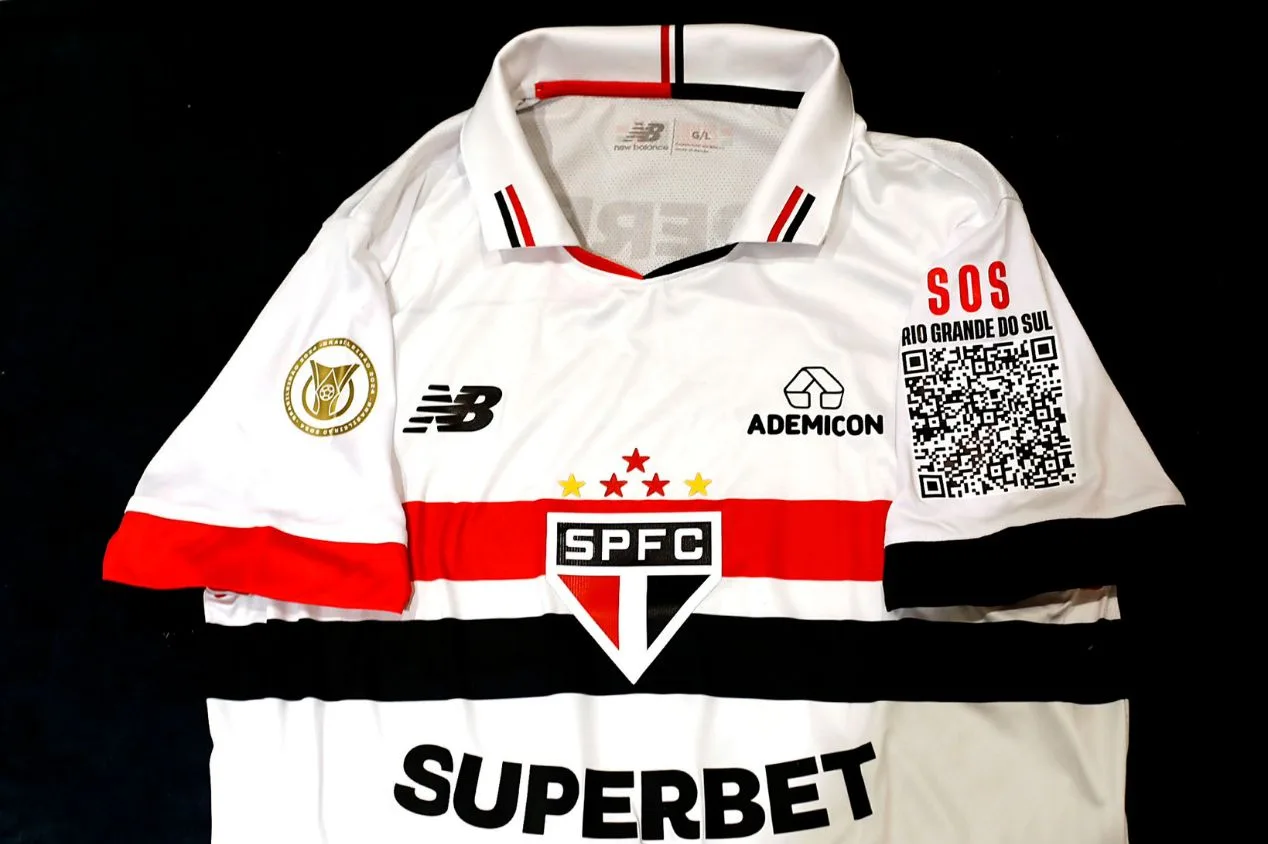 SPFC anuncia novidade na camisa para doações a vitímas de enchentes no RS