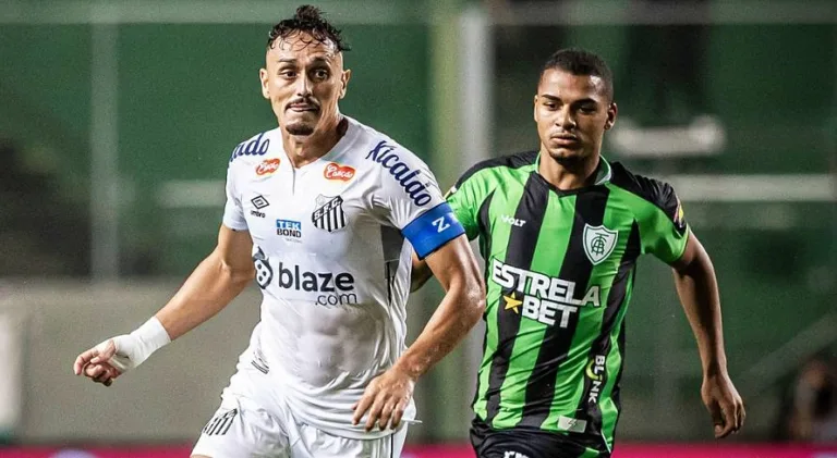 Pituca, do Santos, promete revanche na Vila e provoca volante do América-MG: “Brincalhão”