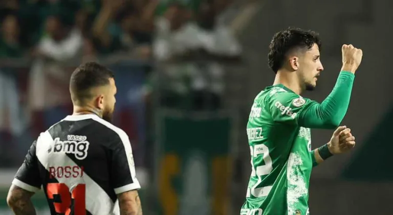 Palmeiras supera o Vasco e entra para o G-6 do Brasileirão