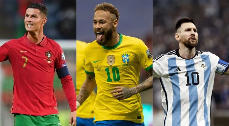 Neymar, Messi e Cristiano Ronaldo revelam seus ídolos no futebol