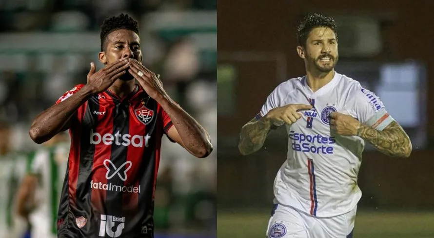 Jogadores do Bahia e Vitória lideram artilharia do Brasileirão