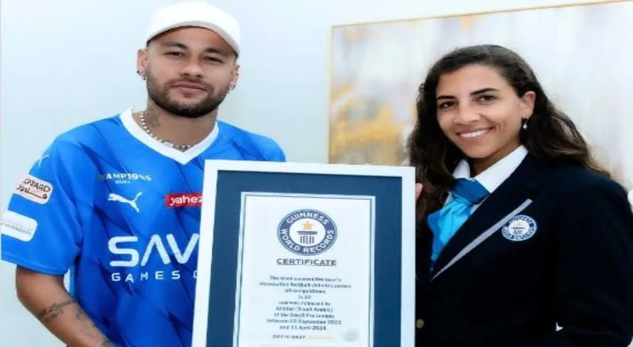 Neymar recebe título do Guinness após campanha avassaladora do Al Hilal