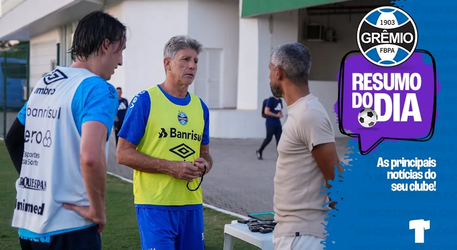 Grêmio hoje (12): Mistério no ataque, negativa por saída de zagueiro e mais notícias