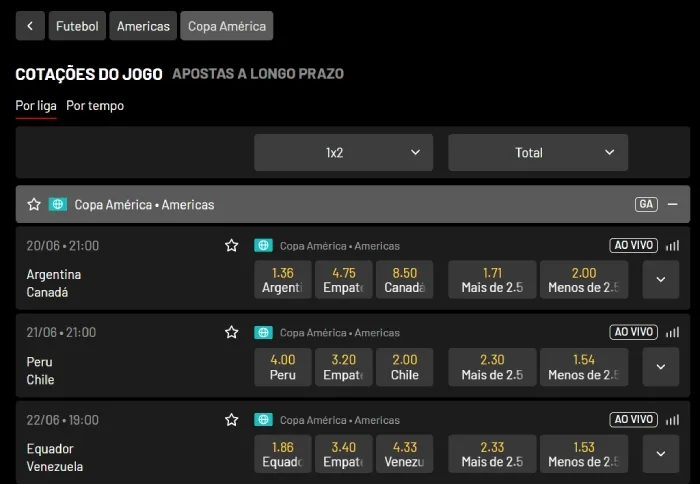 Apostar na Copa América na KTO