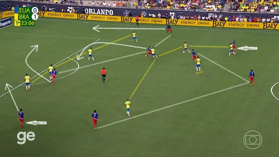 Lance que originou a falta em Pulisic