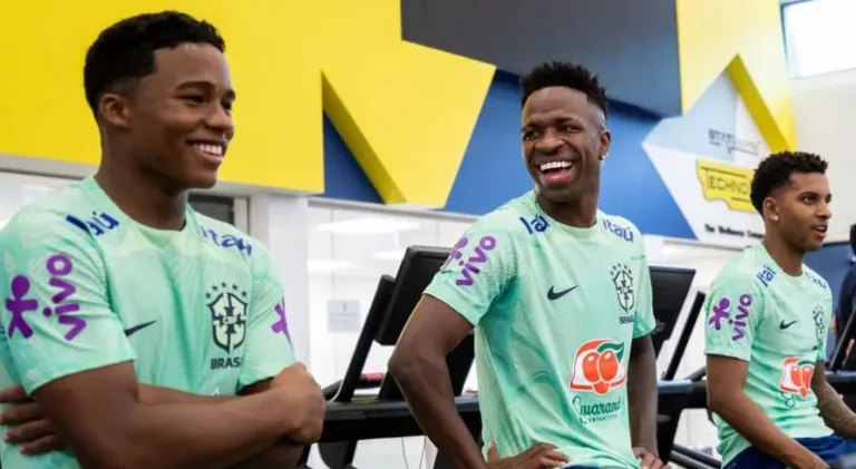 Vinícius Júnior, Rodrygo e Endrick: veja quantos gols os jogadores têm pela seleção