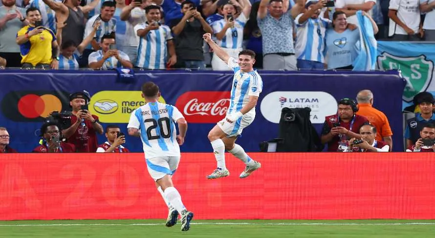 Álvarez abre o placar e aproxima Argentina da final da Copa América; assista