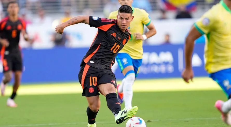 Sem jogar no SPFC, James Rodríguez celebra bom momento com a Colômbia na Copa América