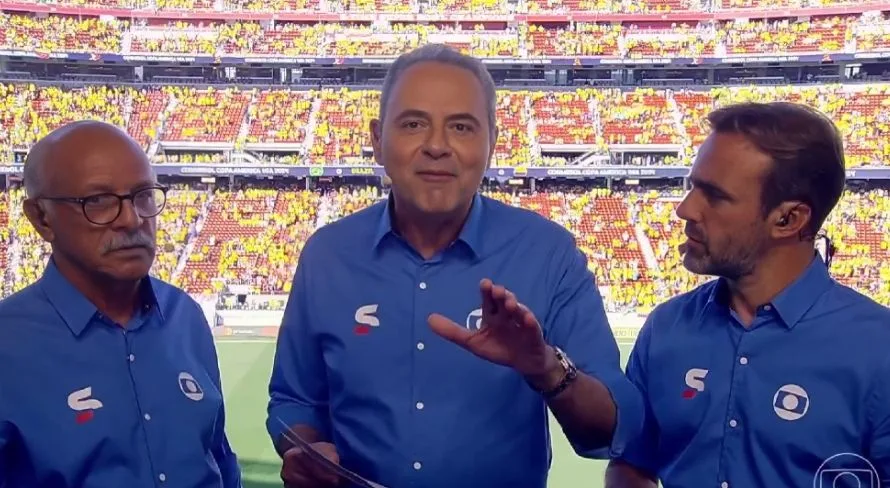 Luis Roberto alfineta o SPFC e chama atenção em Brasil x Colômbia: “Modo Galvão Bueno”