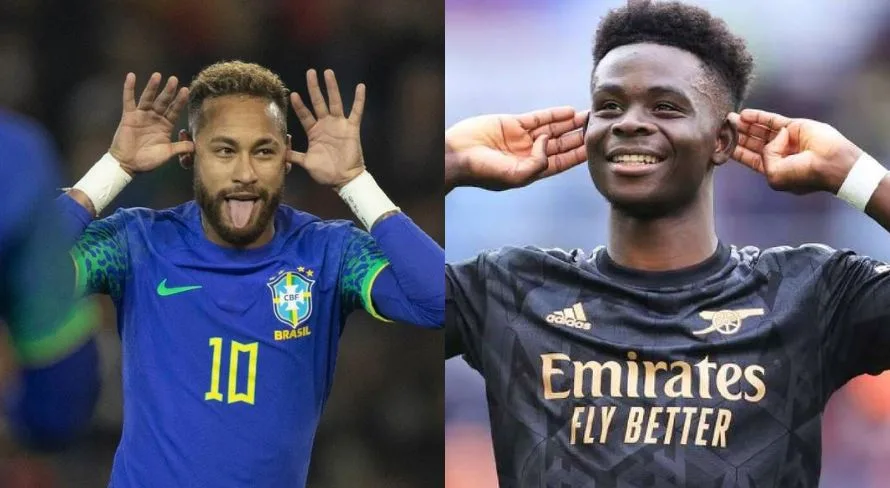 Saka, estrela do Arsenal, considera Neymar subestimado: “Merece respeito”