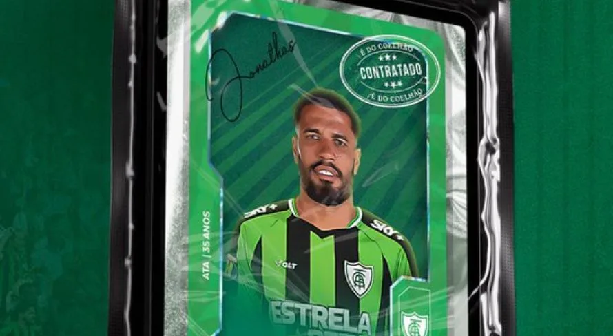 América-MG anuncia Jonathas, ex-atacante do Cruzeiro e Corinthians