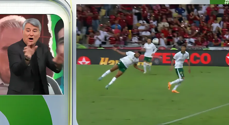 Cleber Machado e Cicinho têm discussão sobre uso do VAR no Brasileirão; assista