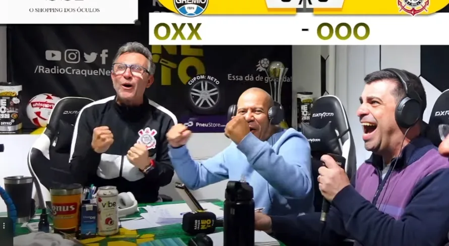 Craque Neto vai à loucura após classificação do Corinthians; assista