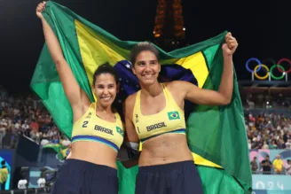 Dupla do vôlei de praia do Brasil hoje nas Olimpíadas