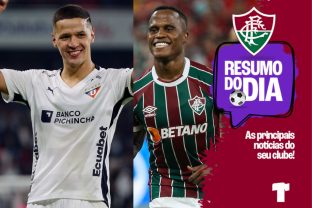 Alex Arce e Jhon Arias (Reprod. / X - @LDU_Oficial e Marcelo Gonçalves - FFC)