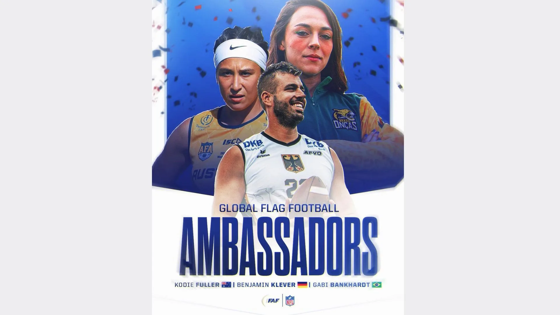 Brasileira é nomeada pela IFAF e NFL como embaixadora global de flag football
