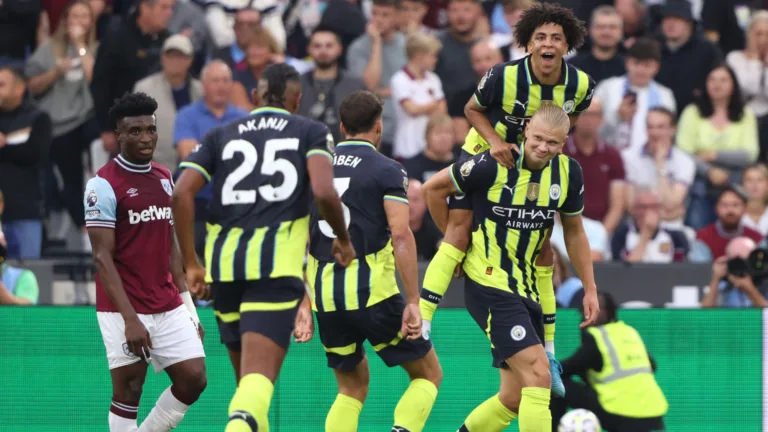 Manchester City derrota West Ham com show de Haaland na Premier League