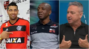 André Santos, Amaral e Paulo Nunes são alguns dos nomes (Alexandre Vidal/Flamengo - Reprodução)