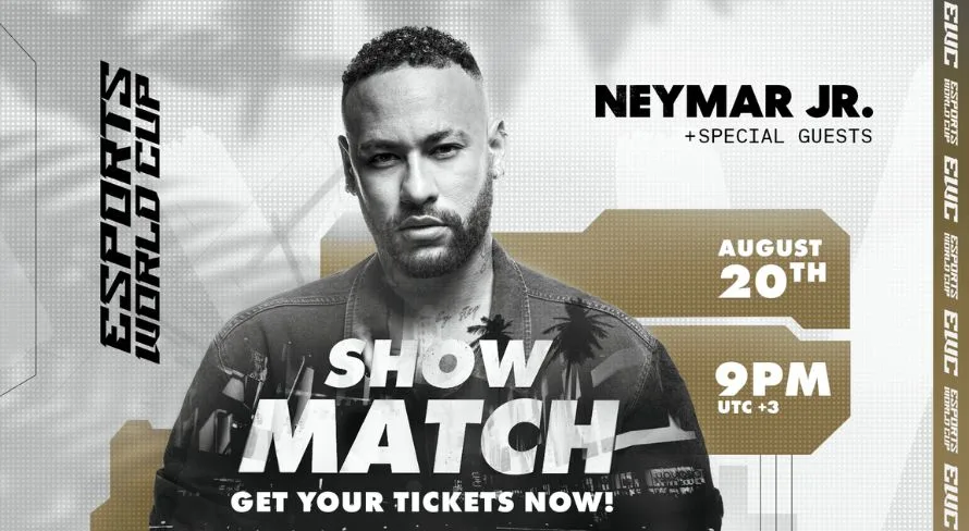 Neymar participa de showmatch na Copa do Mundo de Esports