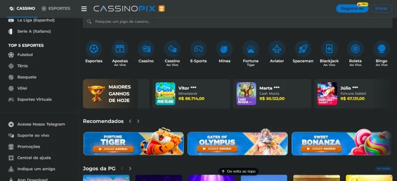 Segurança em CassinoPix CassinoPix é confiável