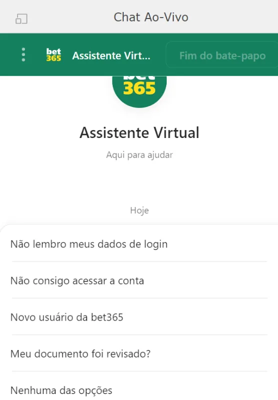Suporte da bet365