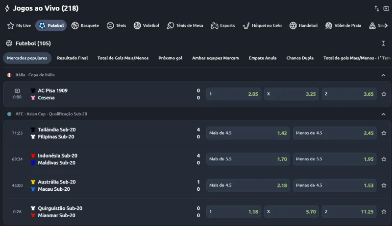 Como são as apostas em futebol