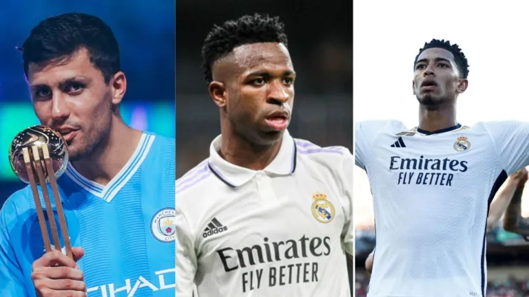 Rodri e Bellingham abrem o jogo sobre chances de Vinícius Júnior vencer a Bola de Ouro