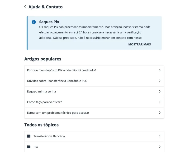 Central de ajuda da Sportingbet