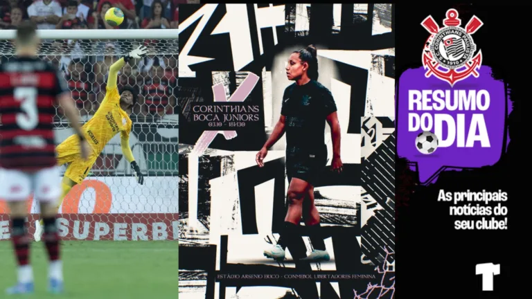 Corinthians hoje (3/10): Copa do Brasil, lesão, Libertadores Feminina e mais