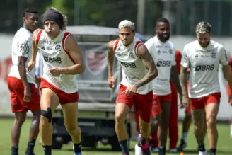 David Luiz e elenco do Flamengo