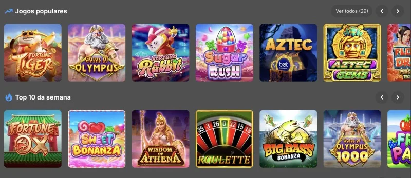 Melhores jogos no cassino 