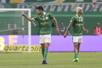 Flaco López e Richard Ríos, do Palmeiras
