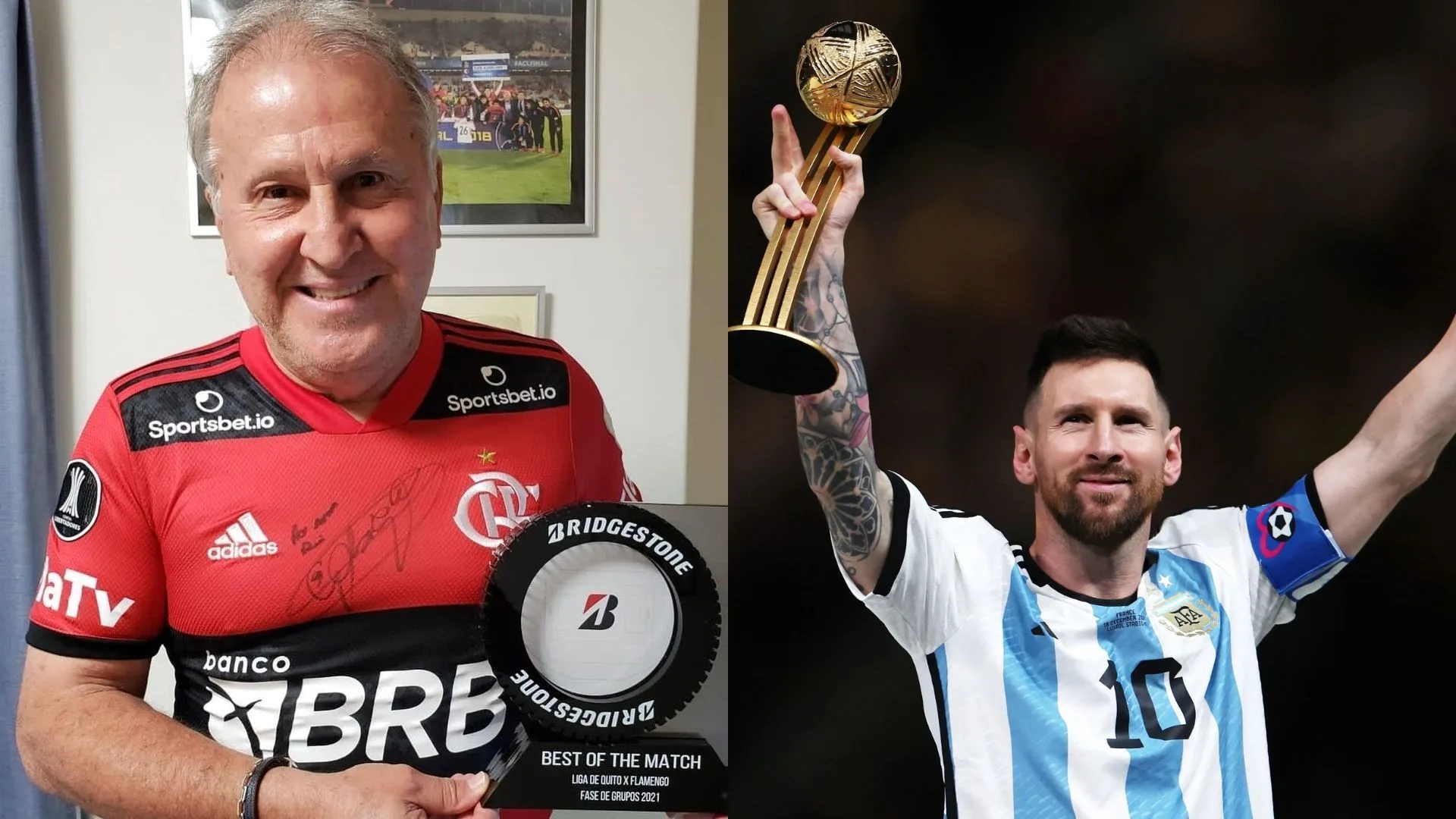 Zico e Messi elegem os melhores jogadores brasileiros da história